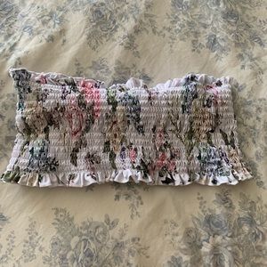 floral bandeau bikini top